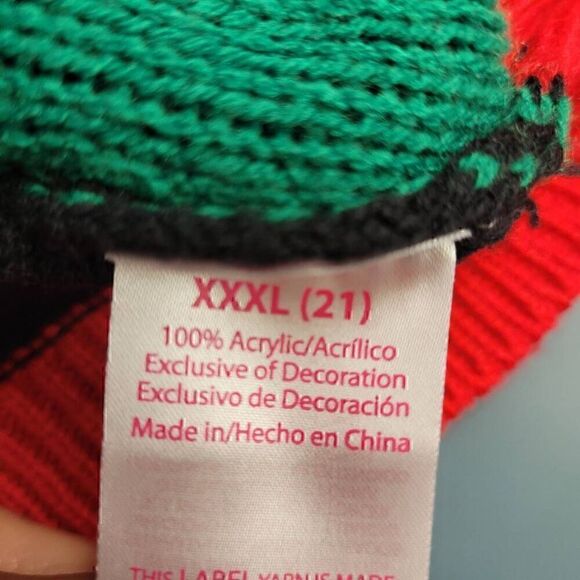 Ugly Christmas Sweater Party Contest Winner Reindeer Sequins Jingle Bells - Picture 10 of 11